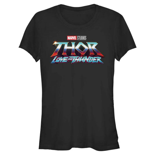 Junior's Marvel Thunder Logo T-Shirt - MARVEL PRODUCTS AND MORE
