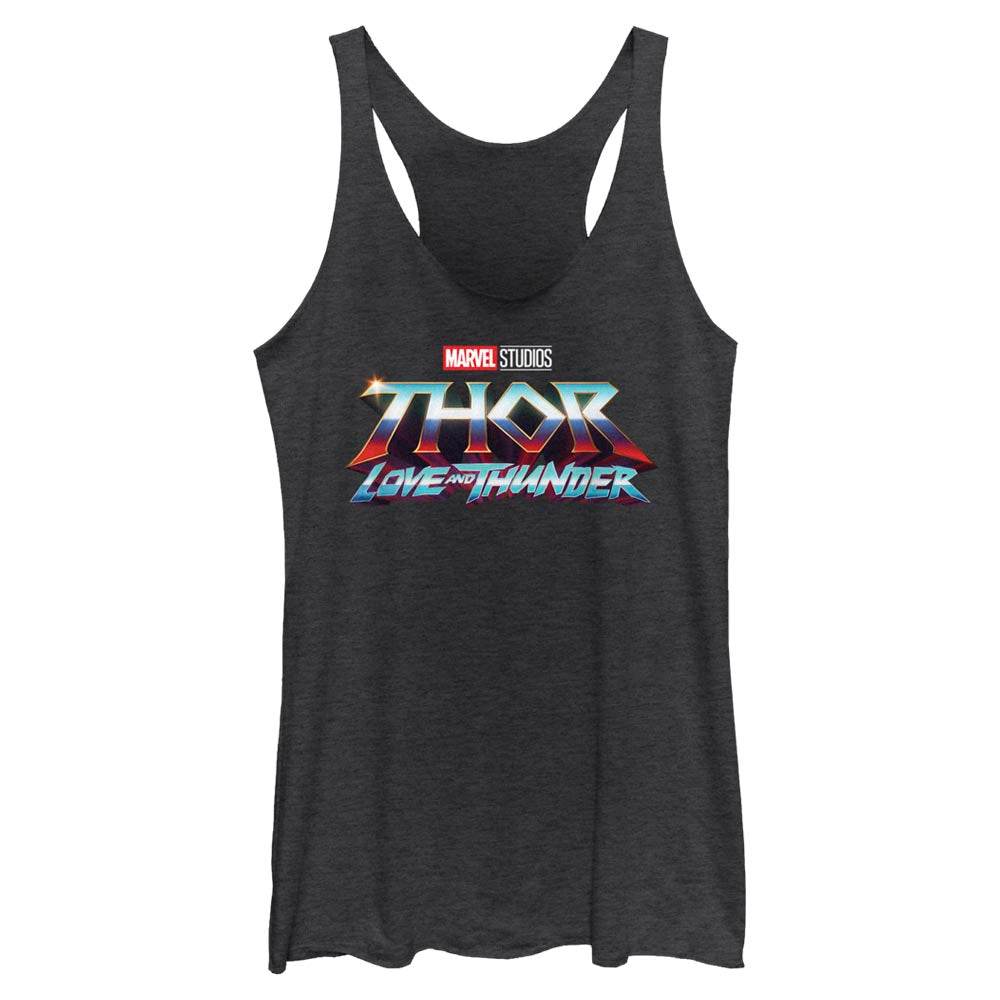 Junior's Marvel Thunder Logo Tank Top - MARVEL PRODUCTS AND MORE