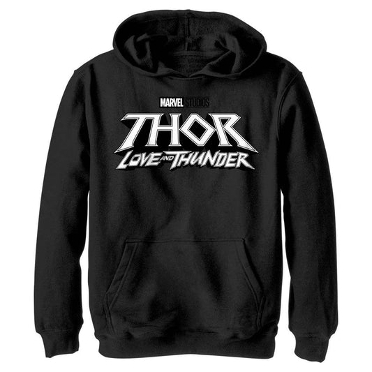 Boy's Marvel White Logo Lightweight Hoodie - MARVEL PRODUCTS AND MORE