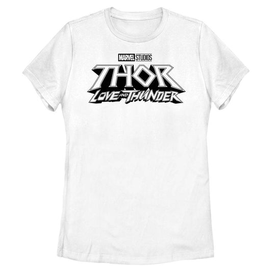 Women's Marvel White Logo T-Shirt - MARVEL PRODUCTS AND MORE
