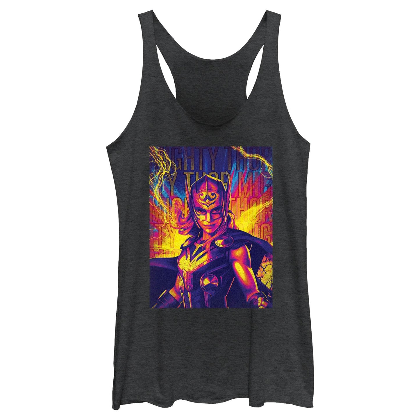 Junior's Marvel Mighty Hero Lightning Tank Top - MARVEL PRODUCTS AND MORE
