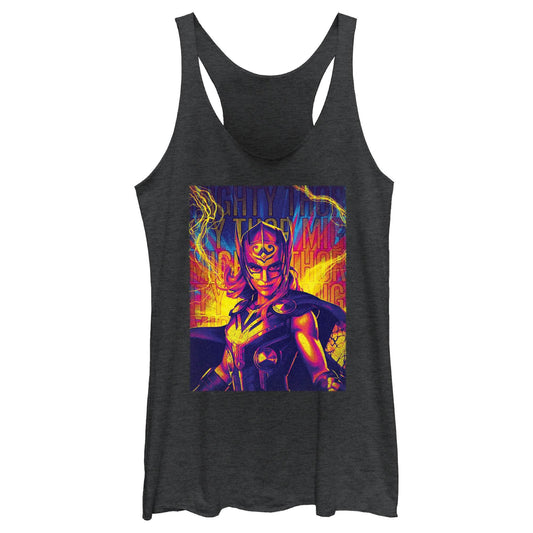 Junior's Marvel Mighty Hero Lightning Tank Top - MARVEL PRODUCTS AND MORE