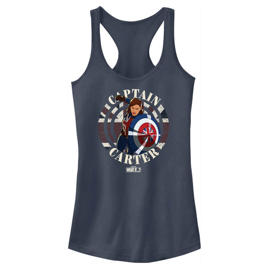 Junior's Marvel Carter Stamp Tank Top - MARVEL PRODUCTS AND MORE