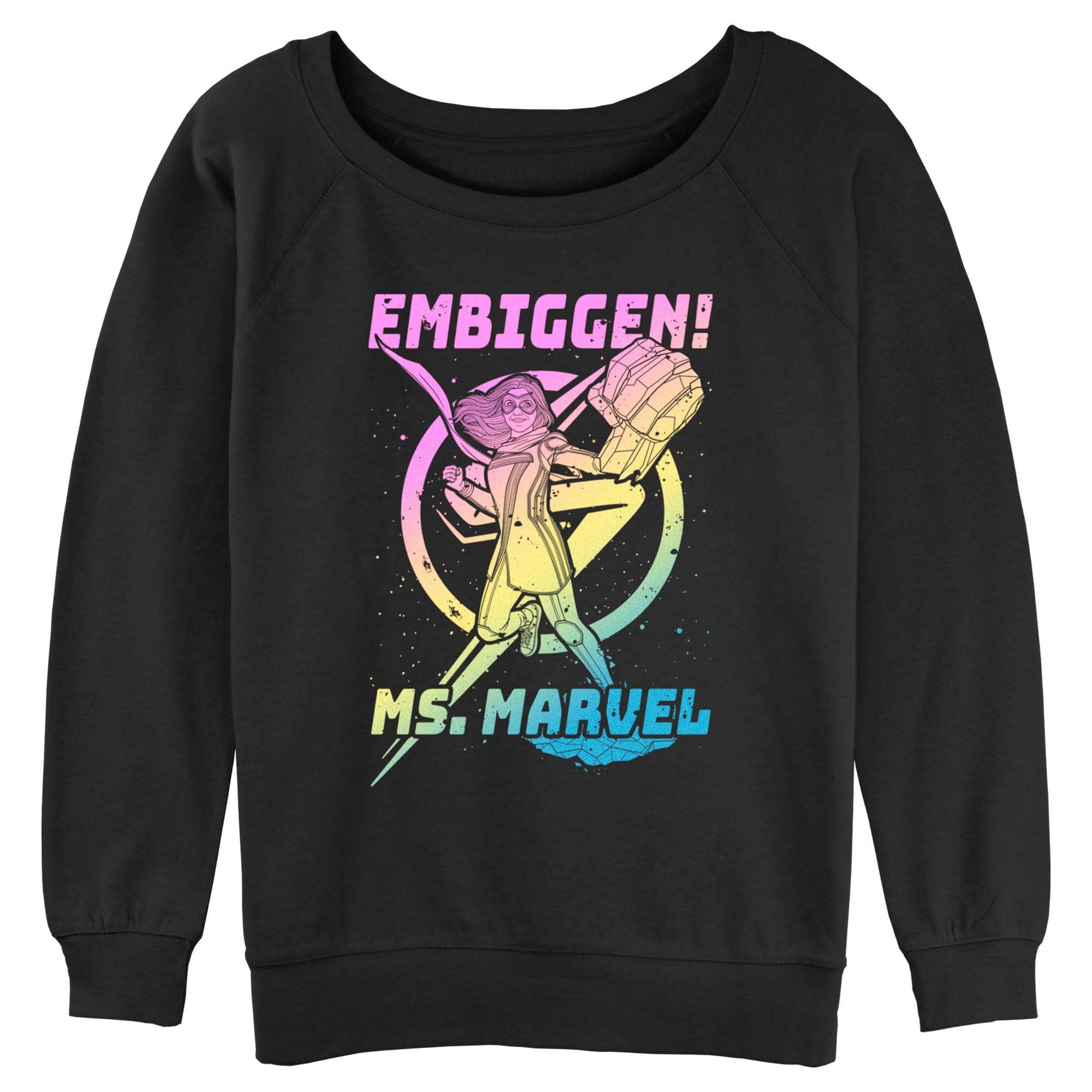 Junior's Marvel Gradient Marvel Raglan Pullover - MARVEL PRODUCTS AND MORE