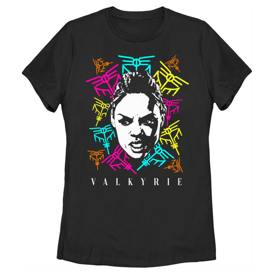Women's Marvel Valkyrie Logos T-Shirt - MARVEL PRODUCTS AND MORE