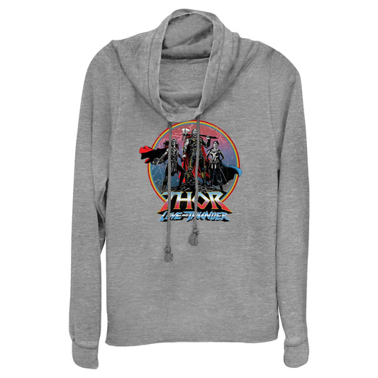 Junior's Marvel Asgardians Circle Badge Cowl Neck - MARVEL PRODUCTS AND MORE