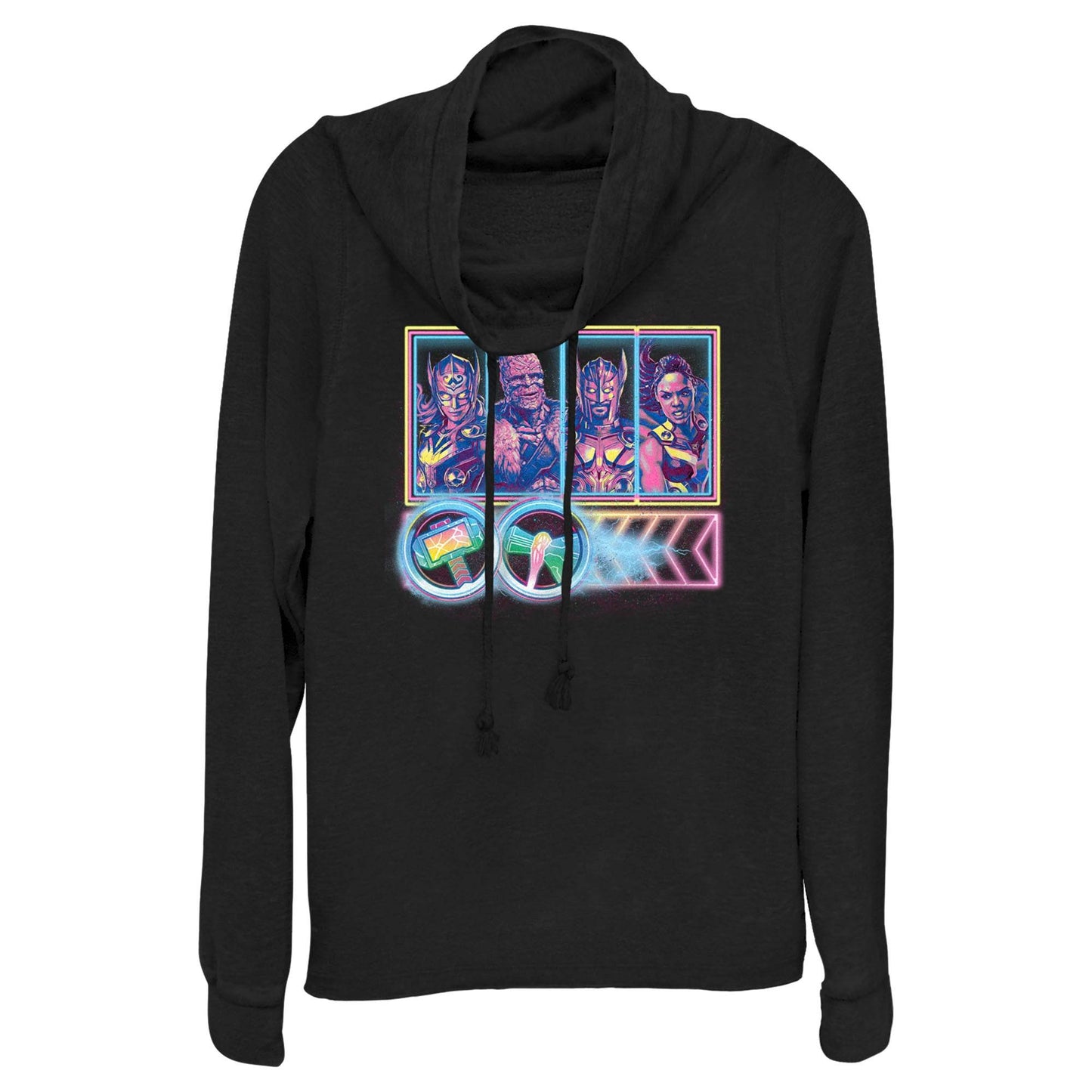 Junior's Marvel Neon Thunder Love Cowl Neck - MARVEL PRODUCTS AND MORE