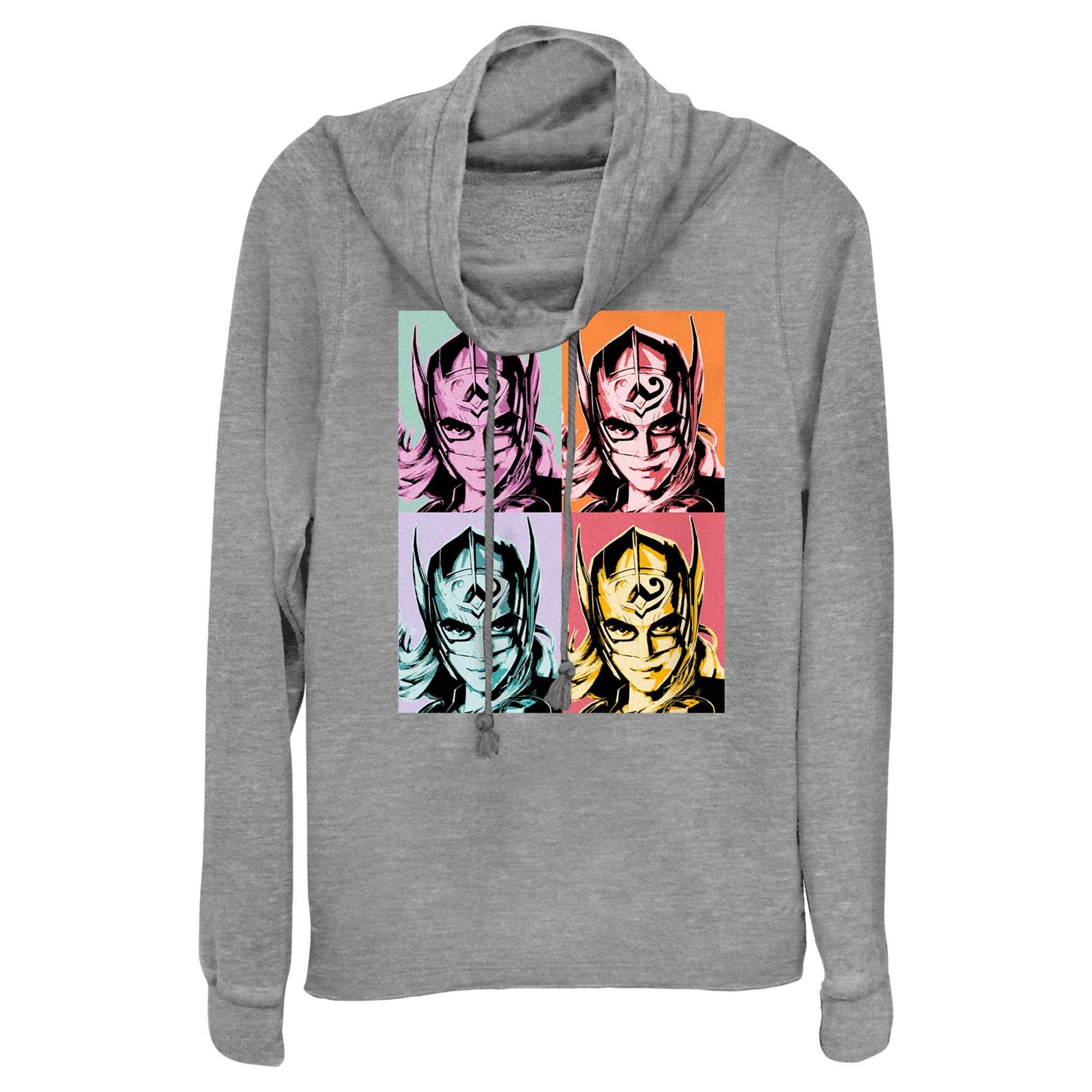 Junior's Marvel Mighty Thor Pop Cowl Neck - MARVEL PRODUCTS AND MORE