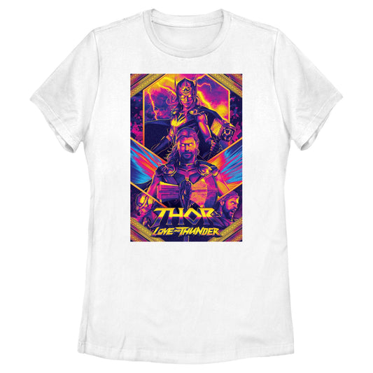 Women's Marvel Neon Poster T-Shirt - MARVEL PRODUCTS AND MORE