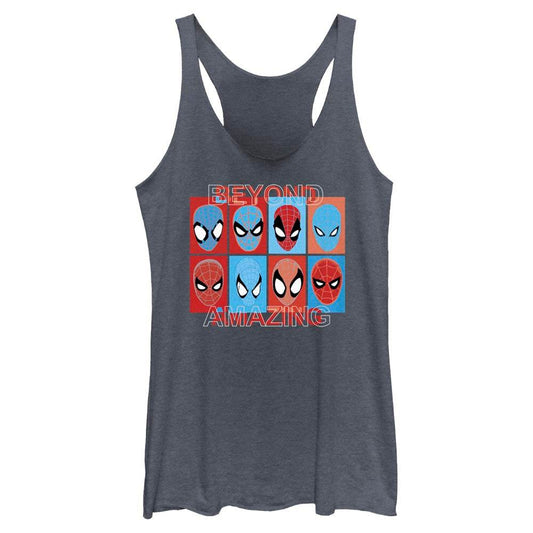 Junior's Marvel SPIDEY SQUARES BEYOND Tank Top - MARVEL PRODUCTS AND MORE