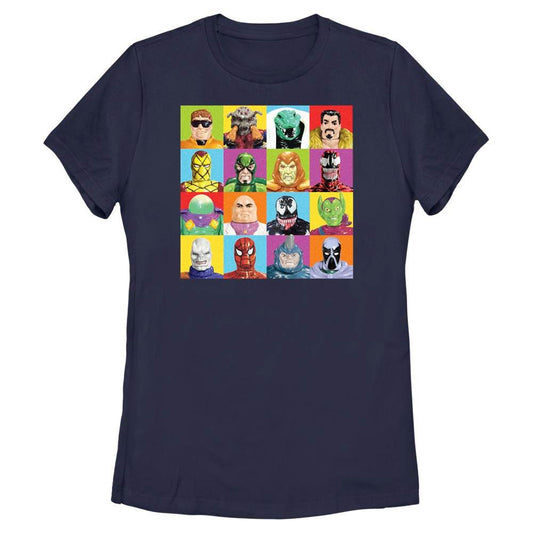 Women's Marvel SPIDEY FIGURE SQUARES T-Shirt - MARVEL PRODUCTS AND MORE