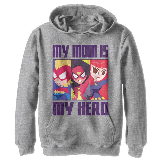 Boy's Marvel My Mom Is My Hero Cartoon Heroes Lightweight Hoodie - MARVEL PRODUCTS AND MORE