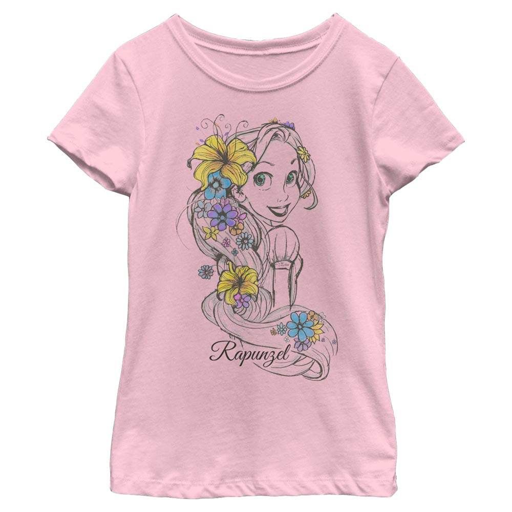 Girl's Disney RapunzelSketchAlt T-Shirt - MARVEL PRODUCTS AND MORE