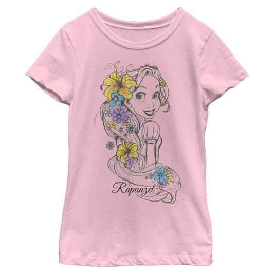 Girl's Disney RapunzelSketchAlt T-Shirt - MARVEL PRODUCTS AND MORE