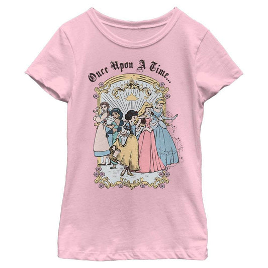 Girl's Disney Vintage Princess Group T-Shirt - MARVEL PRODUCTS AND MORE