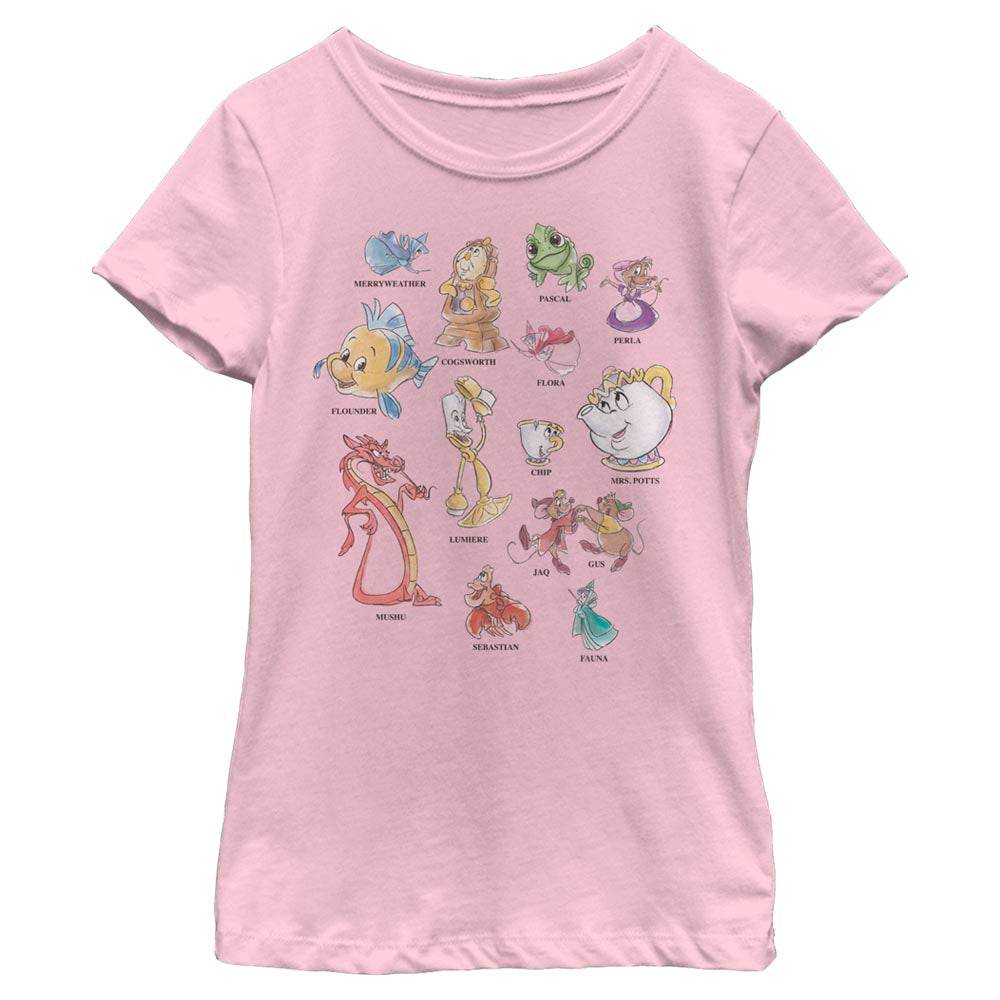 Girl's Disney PRINCESS SIDEKICKS T-Shirt - MARVEL PRODUCTS AND MORE
