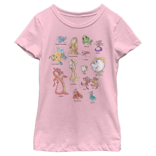 Girl's Disney PRINCESS SIDEKICKS T-Shirt - MARVEL PRODUCTS AND MORE