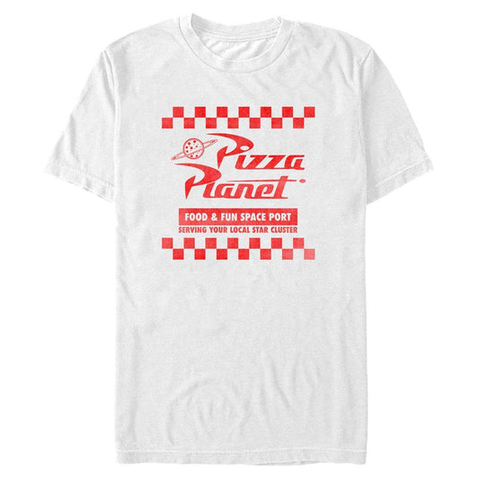 Men's Disney Pizza Planet Box T-Shirt - MARVEL PRODUCTS AND MORE