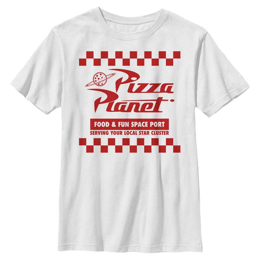 Boy's Disney Pizza Planet Box T-Shirt - MARVEL PRODUCTS AND MORE