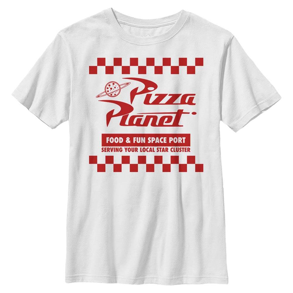Boy's Disney Pizza Planet Box T-Shirt - MARVEL PRODUCTS AND MORE