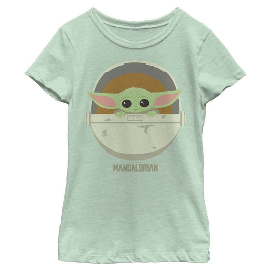Girl's Star Wars The Child Cute Bassinet T-Shirt - MARVEL PRODUCTS AND MORE