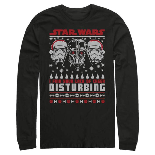 Men's Star Wars Disturbing Sweater Long Sleeve T-Shirt - MARVEL PRODUCTS AND MORE