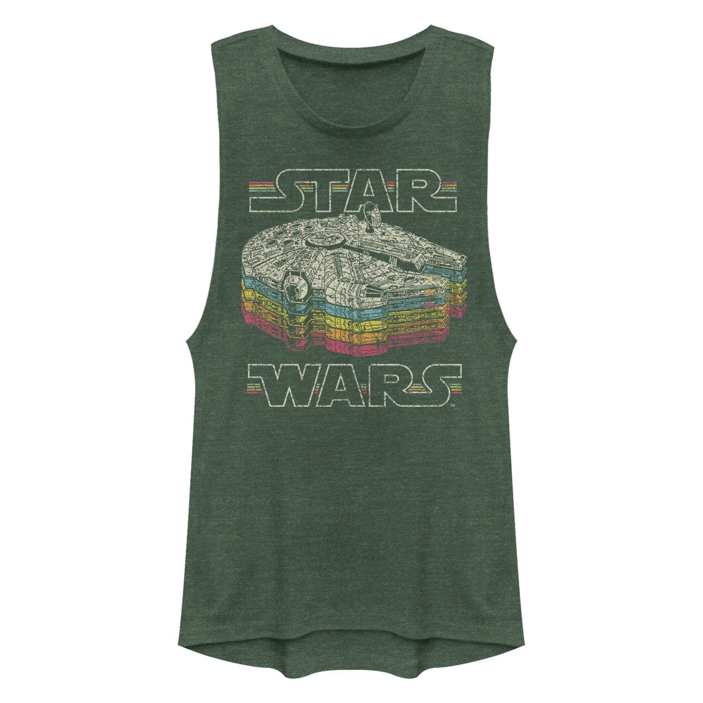Junior's Star Wars Retro Color Muscle Tee - MARVEL PRODUCTS AND MORE