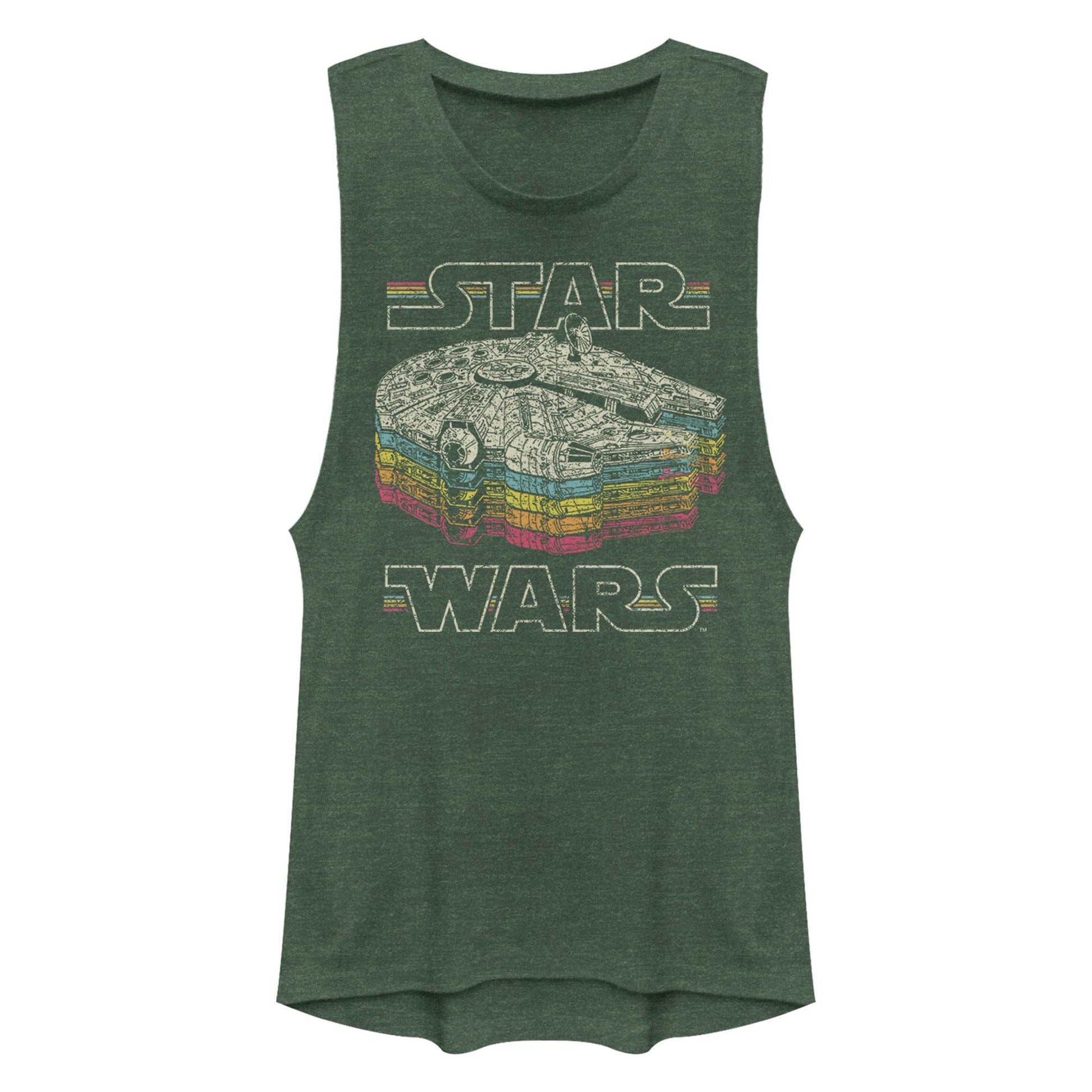 Junior's Star Wars Retro Color Muscle Tee - MARVEL PRODUCTS AND MORE